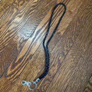 black sparkly lanyard